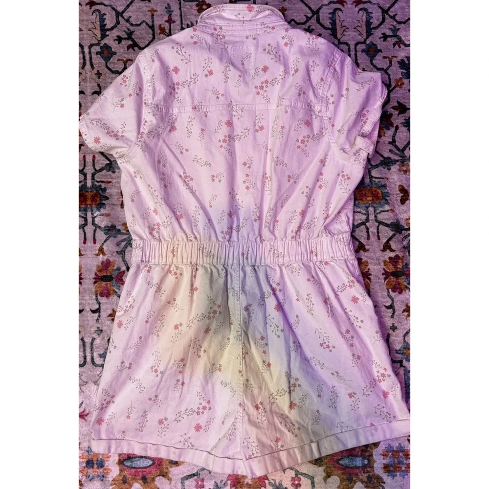 Celebrity Pink Coveralls Womens XXL White Romper Ditzy Floral Shorts Jumpsuit - Picture 8 of 8
